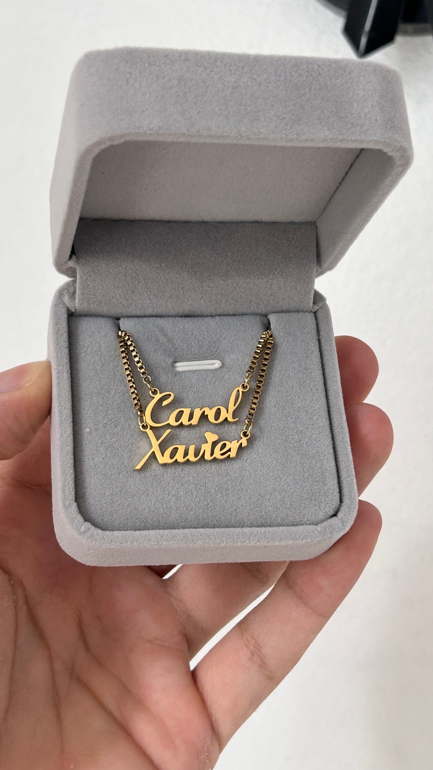 BOX CHAIN CUSTOM NAME NECKLACE