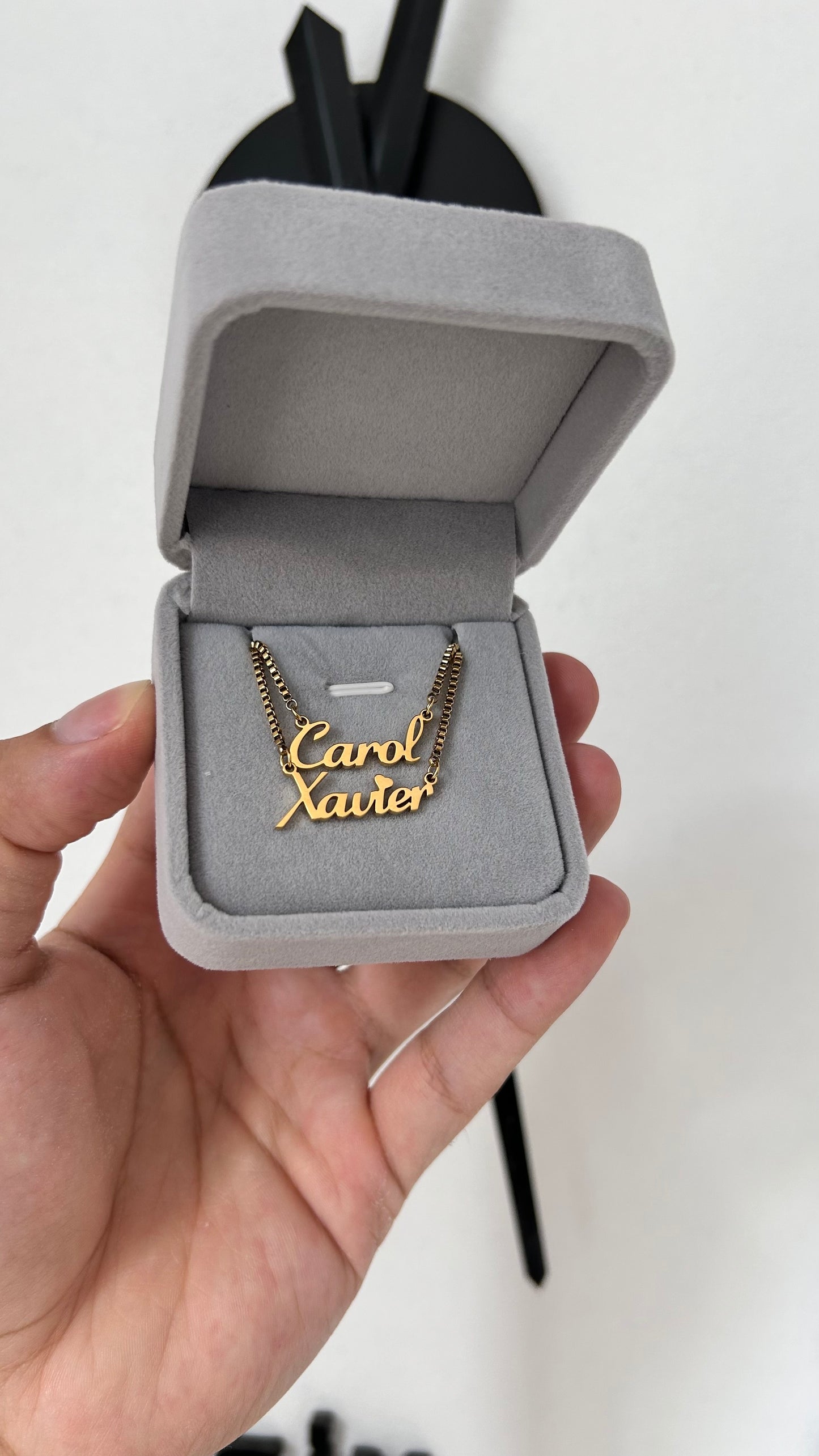 BOX CHAIN CUSTOM NAME NECKLACE