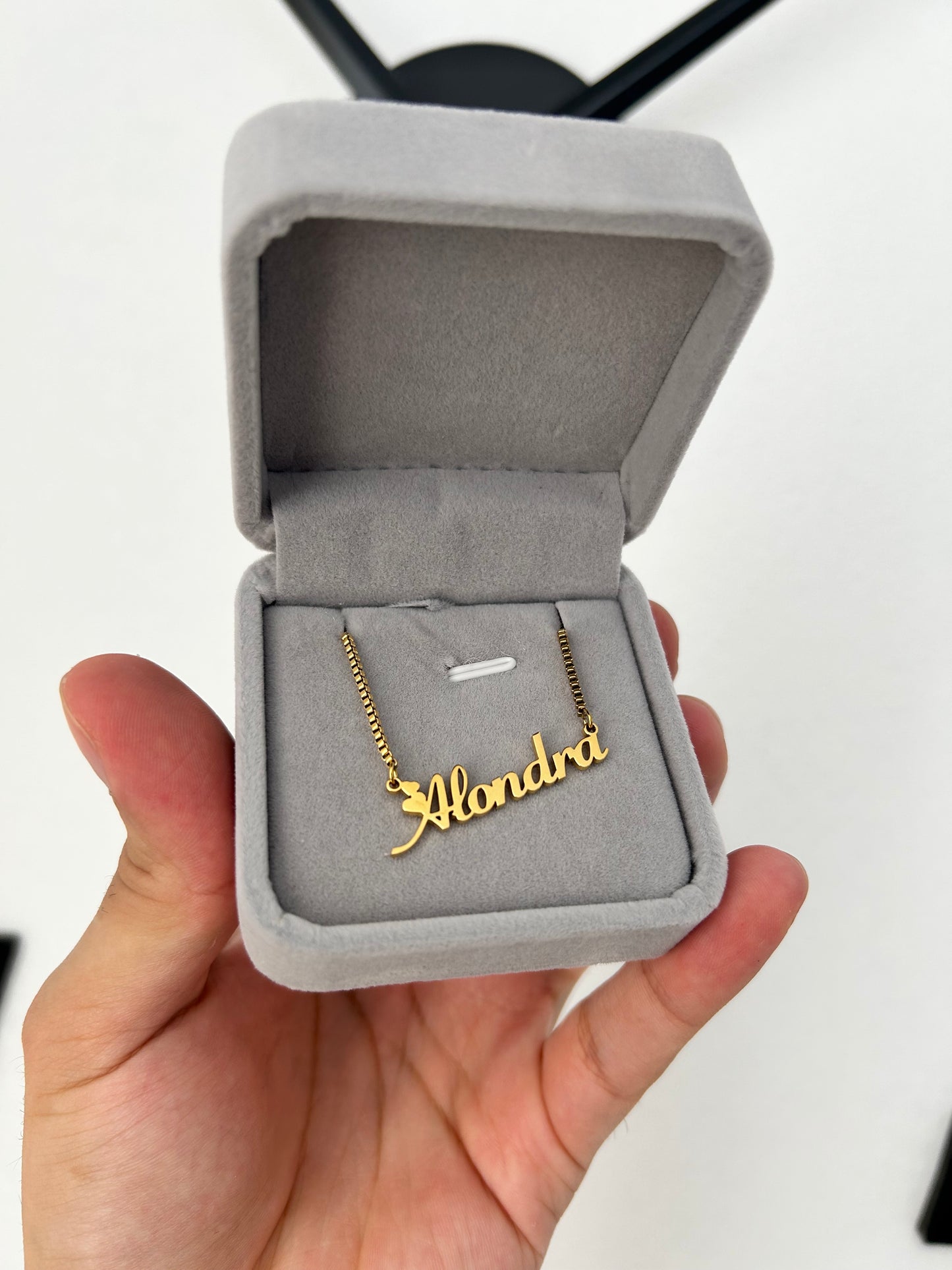 BOX CHAIN CUSTOM NAME NECKLACE