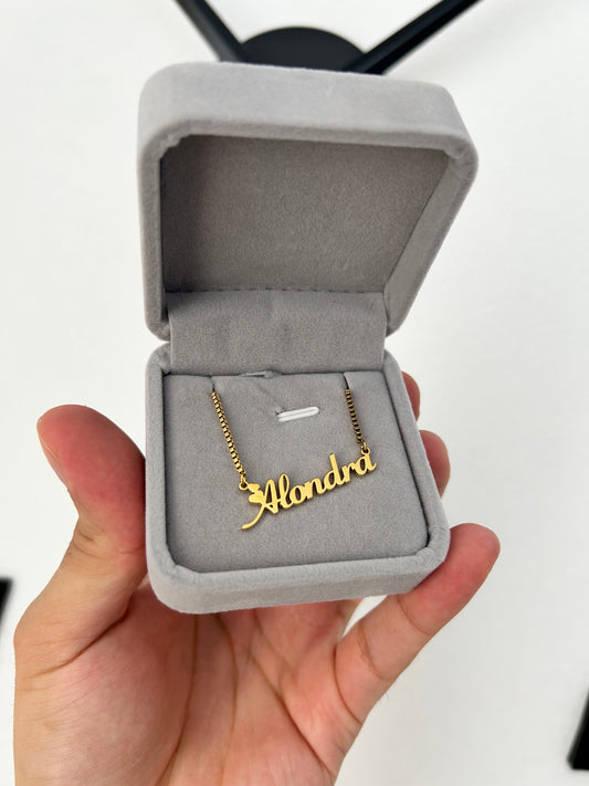 BOX CHAIN CUSTOM NAME NECKLACE