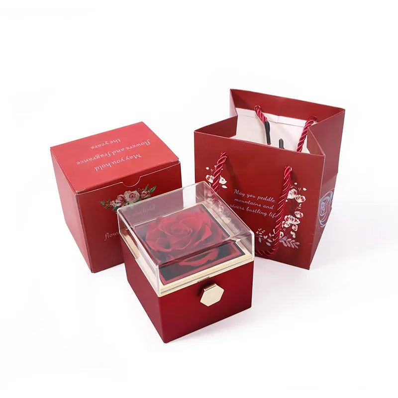 Eternal Love Rose Box- W/ Personalized Heart Necklace – saadstore