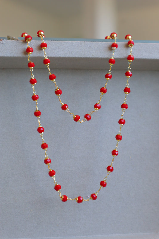 RED GOLD HARMONY NECKLACE